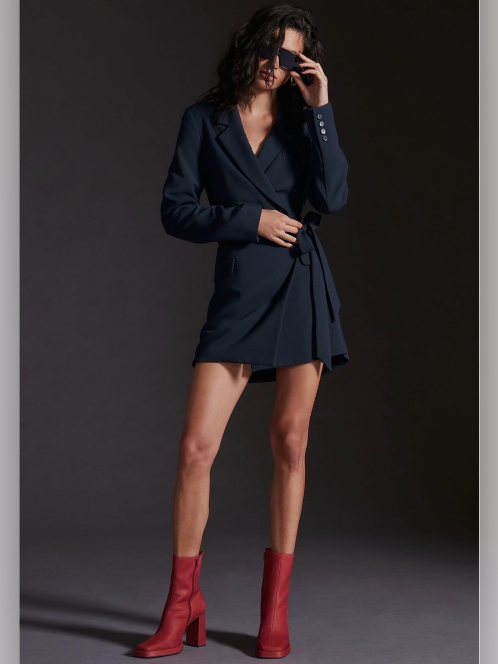 By Anthropologie Tie-Waist Blazer Mini Dress Size 8P NWT - C65-020